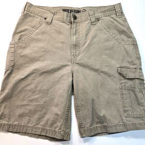Wolverine Men's Cargo Work Shorts Size 34 Beige Outdoors Hiking Camping Cotton